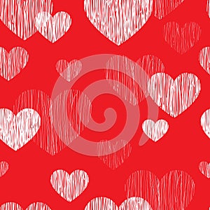 Love heart seamless pattern. Happy Valentines day wallpaper. Lov