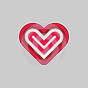 Love or heart shape graphic design illustration