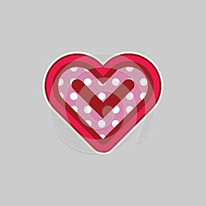 Love or heart shape graphic design object