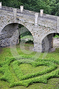 Love heart shape in grass