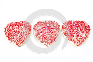 Love heart shaped cookies