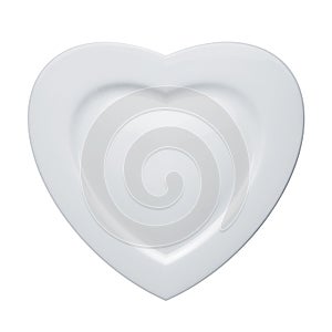 Love heart shaped plate
