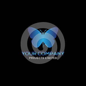 love, heart sign butterfly logo template design