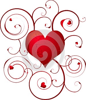Love heart swirl