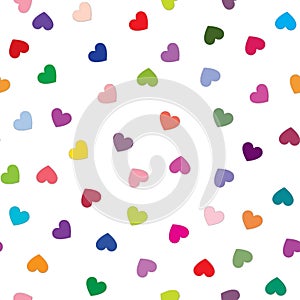 Love heart tiling background. Romantic seamless pattern with hea