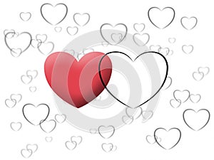 Love heart valentine illustrate image