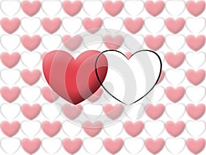 Love heart valentine illustrate image