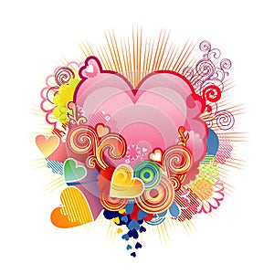 Love heart / valentine's or wedding / vector