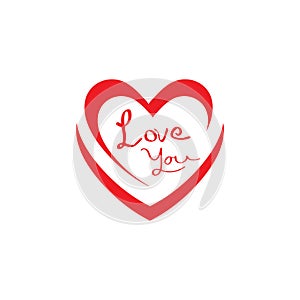 Love heart vector icon and symbol template illustration