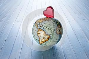 Love Heart World Globe Hope Background photo