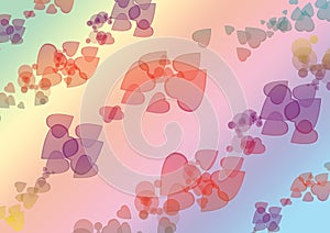 Love hearts abstract background