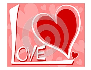 Love With Hearts Valentine's Day Card