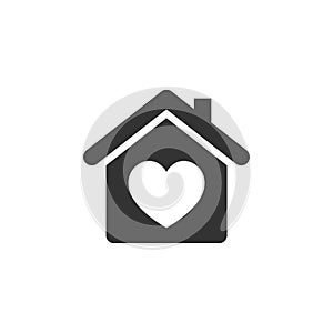 Love, Home or House Icon Logo Template Illustration Design. Vector EPS 10