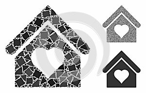 Love house Composition Icon of Abrupt Items