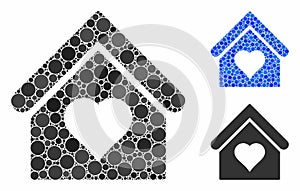 Love house Composition Icon of Circles