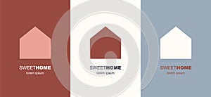 Love House Icon, Home Care Symbol, Sweet Home Heart Sign