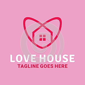 Love House Logo Design Inspiration For Business And Company