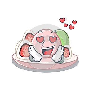 In love ichigo daifuku isolated in the cartoon