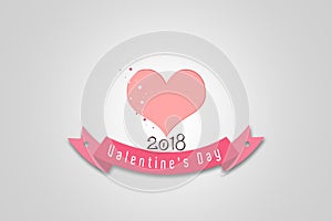 Love Invitation card Valentine`s day abstract background with text love and heart. Vector illustration.