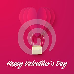 Love Invitation card Valentines day balloon heart