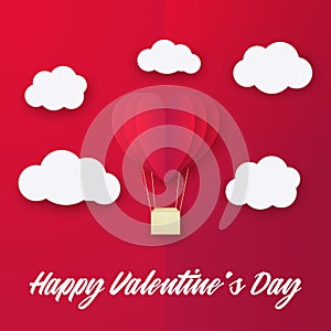 Love Invitation card Valentines day balloon heart photo