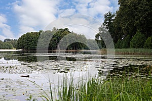 Love Island Meiles sala in the Ilge lake, Rokiskis district, Lithuania