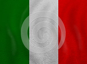 Love Italy concept. Old Italian flag
