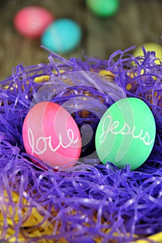 Love Jesus Easter eggs