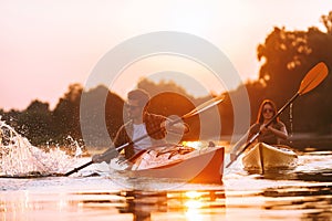 They love kayaking together.