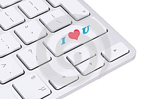 Love key on the computer keyboard