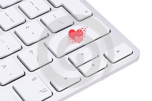 Love key on the computer keyboard