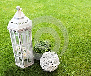 Love Lantern in Garden photo