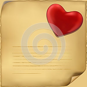 Love letter icon. Illustration on white background