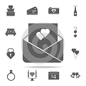 love letter icon. Romance icons universal set for web and mobile