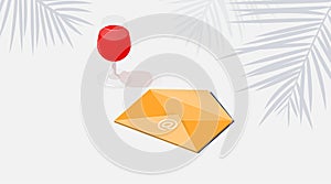 Love letter. Isometric vector illustration. 3d letter icon shape sign. Love mail message