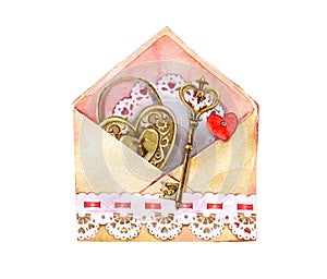 Love and Letters. Cliparts of romantic letters and envelopes. romantic compositions. Mother's Day, Valentine's