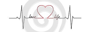 Love life heart beat