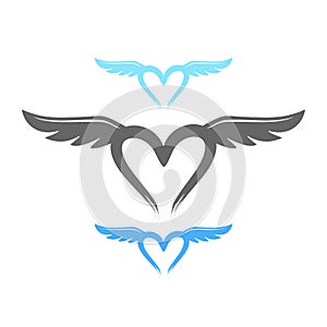 Love Life Wings Symbol Design