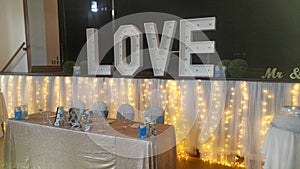 LOVE in Lights: Wedding Decorations