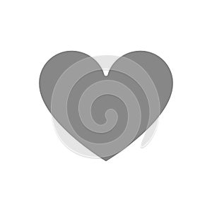 Love, like, feedback, heart gray icon. Symbol of attract symbol.