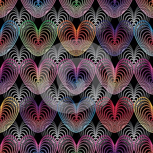 Love line colorful seamless pattern