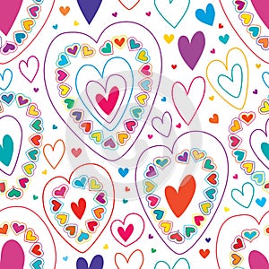 Love line many colorful seamless pattern