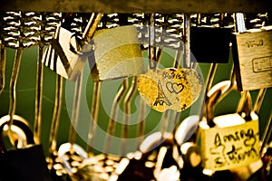 Love lock bridge - Paris, France