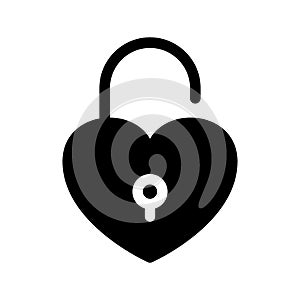 Love Lock Icon Vector Symbol Design Illustration