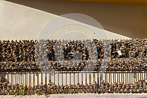 love lock in Pecs, Baranya County, Hungary