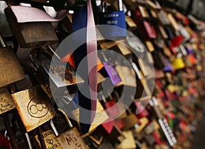 Love locks on the Hohenzollern Bridge in Cologne