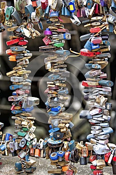 Love locks at Kampa island, Prague, Czech Republic