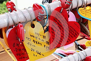 Love locks in Korea
