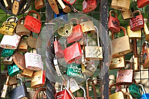 Love locks near Vienna / Austria