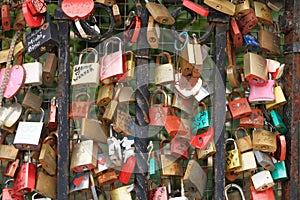 Love locks near Vienna / Austria